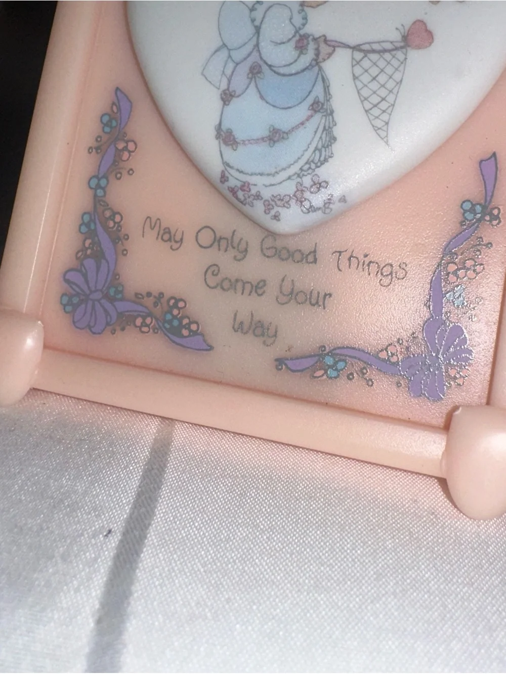 Vintage 1992 Precious Moments Heart Plaque May Only Good Things Come Your Way